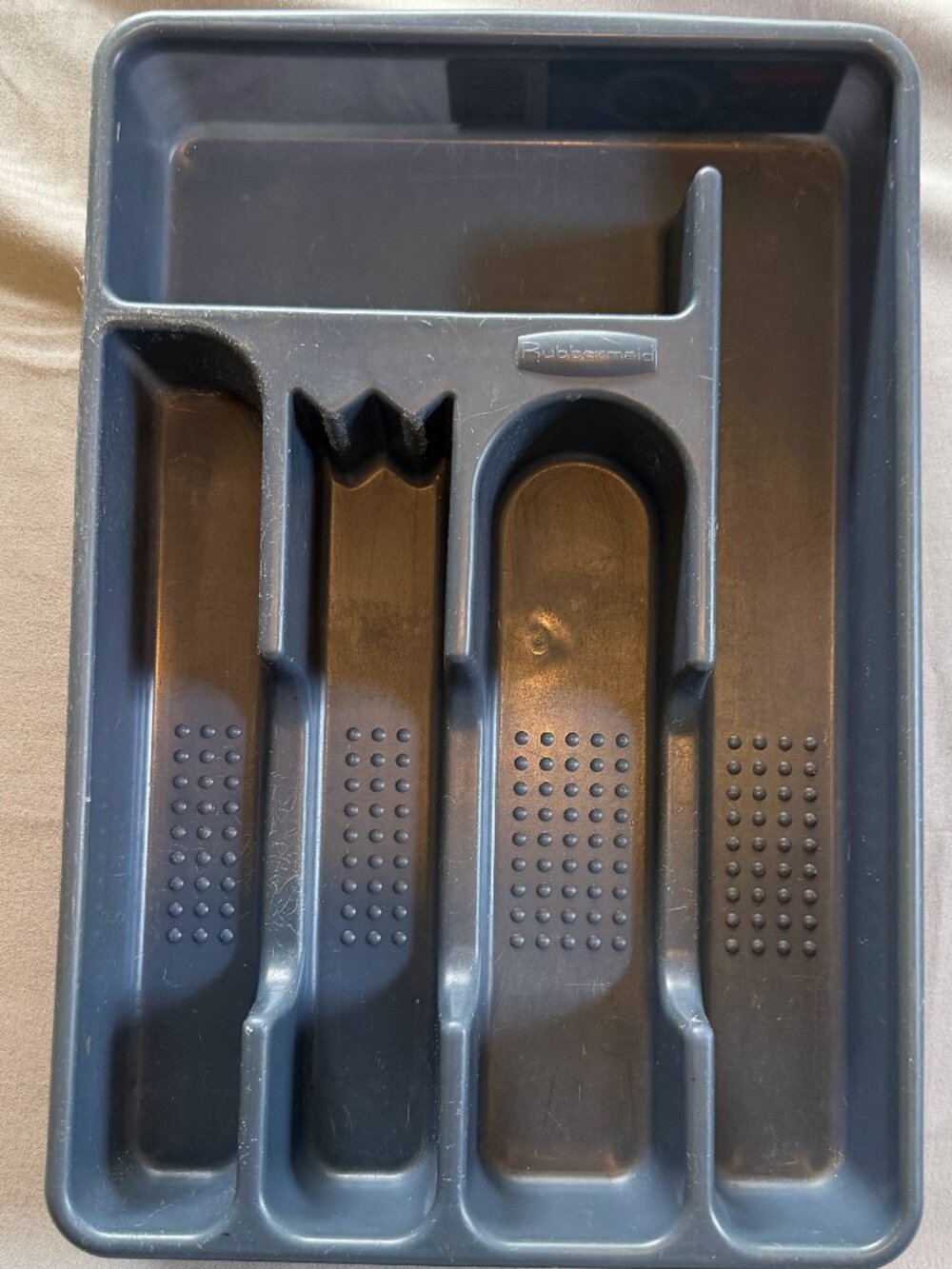 Vintage Rubbermaid Blue Mist Cutlery Tray Silverware Drawer Organizer 2919